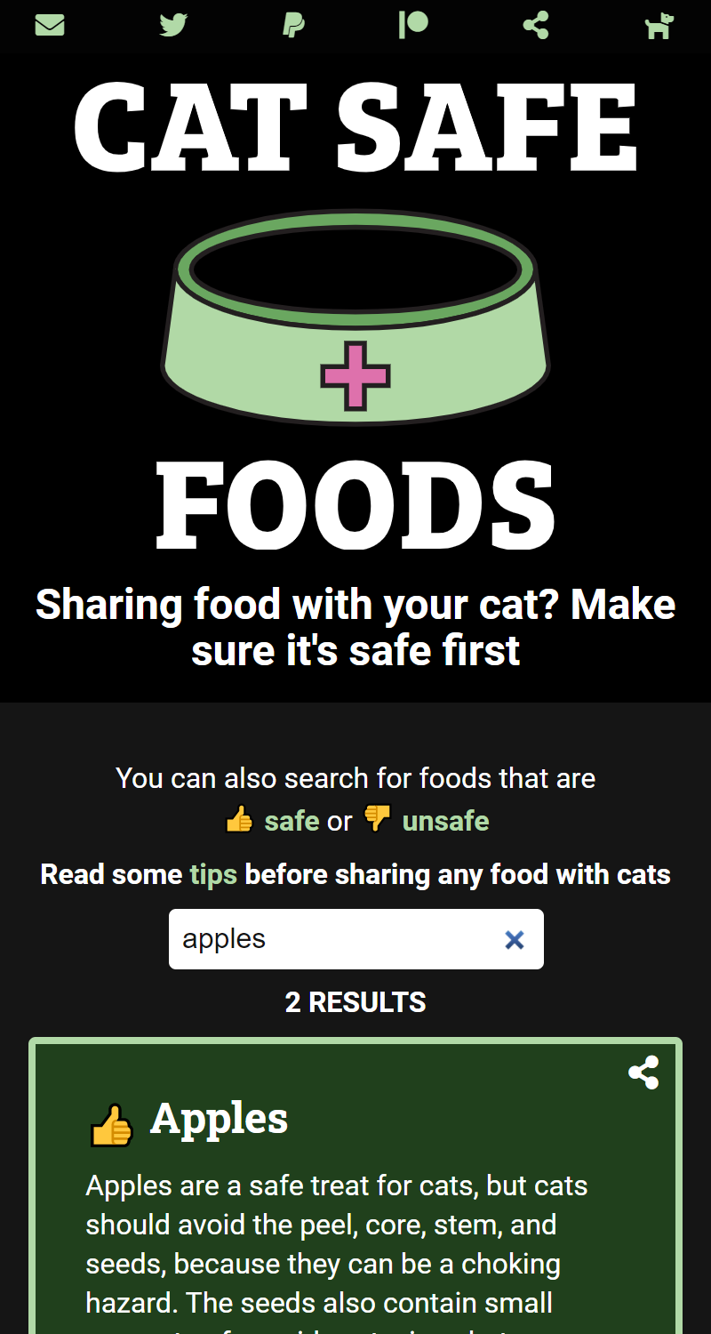 Cat Safe Foods screenshot